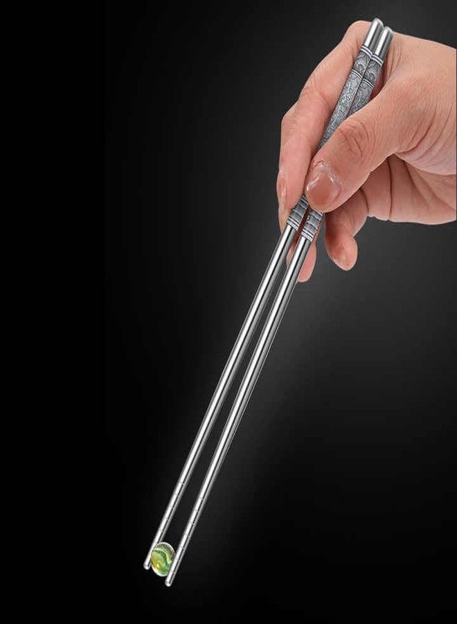 QUIRA Stainless Steel Chopsticks for Eating Non-Slip Chopstick Reusable(5 Pair) - Image 1
