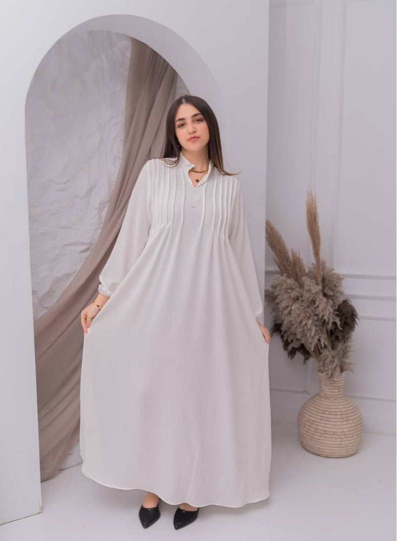 افندينا  جلابية سادة بتصميم عصري يناسب جميع الأذواق A-381 - Image 1