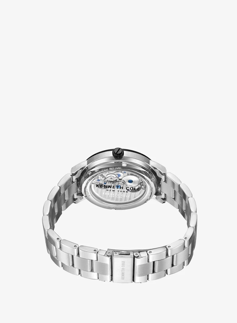 Kenneth Cole New York  Black Dial Silver Stainless Steel Bracelet Automatic Watch for Men 43mm for Men | Best Price UAE
