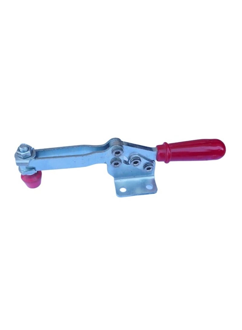 Horizontal Toggle Clamp 301s, 140kg Holding Capacity, Red Handle, Steel, 368.53mm *48mm *39.8mm - Image 4
