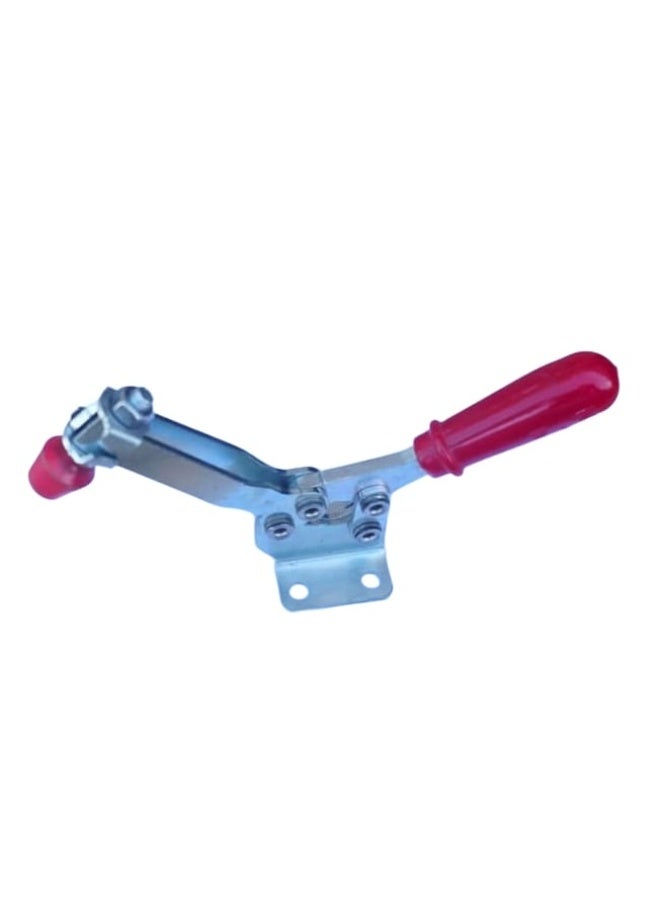Horizontal Toggle Clamp 301s, 140kg Holding Capacity, Red Handle, Steel, 368.53mm *48mm *39.8mm - Image 3