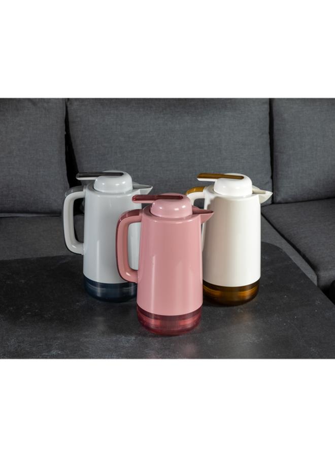 ENJOY Luce Plastic Spill-Proof BPA-Free Plastic Double-Walled Vacuum Jug Light Grey 1 Liter  - Image 4