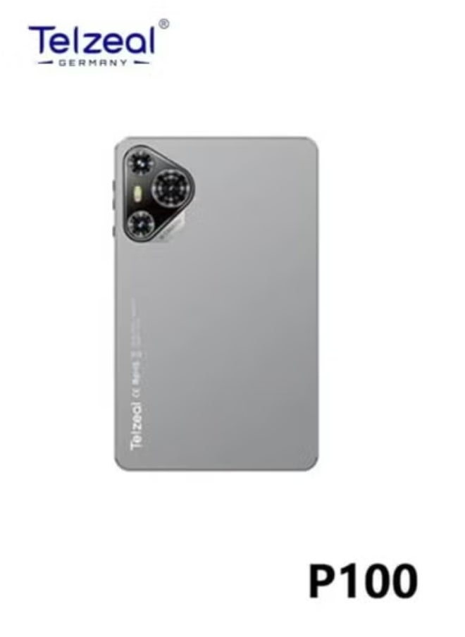 P100 Android 13 Tablet with 10.1-Inch HD Display, 8GB RAM, 512GB ROM, Dual SIM + 5G WiFi, Octa-Core Processor, Grey – 8000mAh Battery – Wireless Keyboard & Mouse Included – Dual Cameras – Perfect for Study, Office Work, Gaming, Streaming & Video Calls