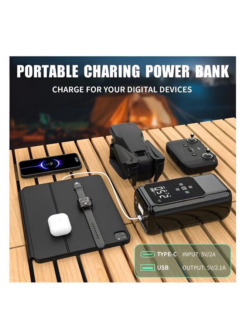 DBLEW Portable Cordless Car Battery Emergency Starter, Tire Air Pump, Air Compressor To Easily Inflate Tires, LED Display, With Flashlight, Mobile Power Supply, Large Capacity Storage - Image 2