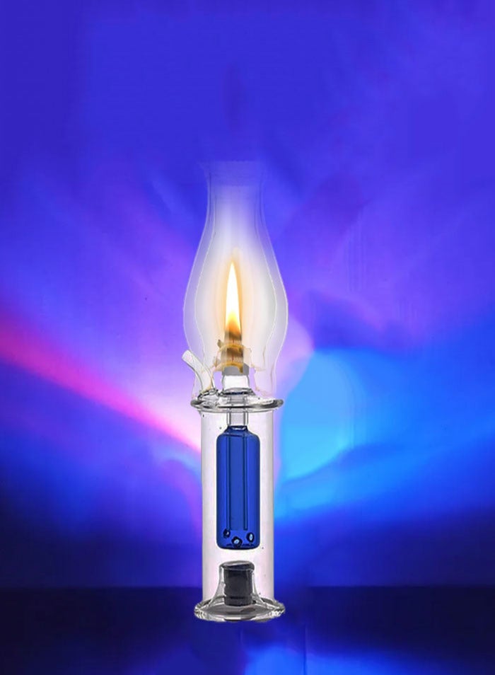 Glass Home Decorative Heat Resistant Oil Lamp Vase  - Image 1