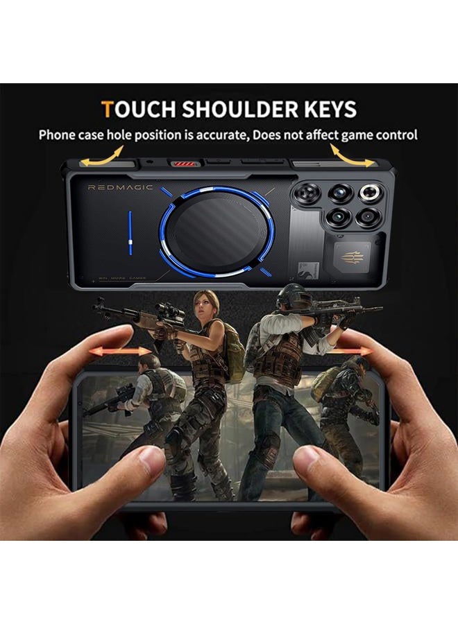 Guizzcg Case for Red Magic 11 Pro / 11 Pro+ Case,Ultra-Thin Lightweight Cover Soft TPU Bumper + Acrylic Back Military Grade Airbags Shookproof Drop Protection,Black - Image 2