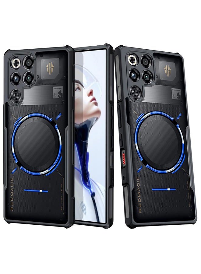 Guizzcg Case for Red Magic 11 Pro / 11 Pro+ Case,Ultra-Thin Lightweight Cover Soft TPU Bumper + Acrylic Back Military Grade Airbags Shookproof Drop Protection,Black - Image 1