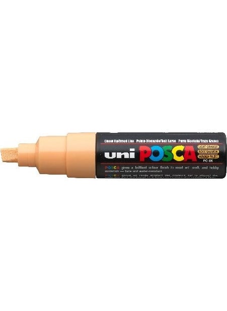 Uni Posca Pc-8k Painting Marker 8 mm Cut Tip Light Orange 