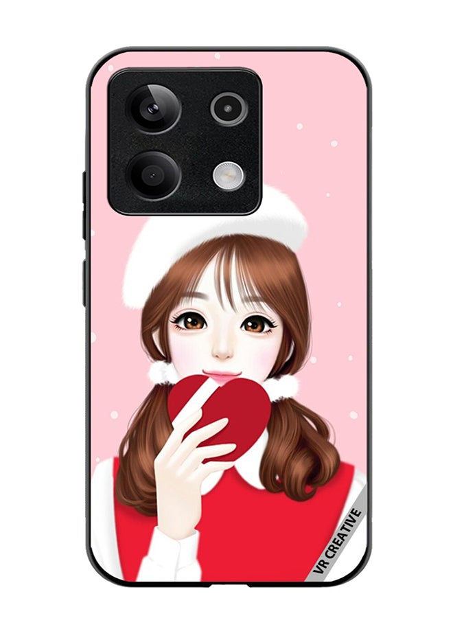VR CREATIVE Protective Case Cover For Xiaomi Poco X6 Girl Holding Heart Design Multicolour - Image 1