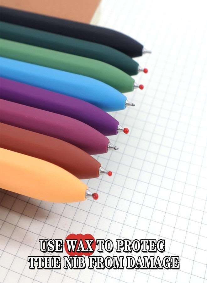 Piochoo Gel Pens, 8 Pack Fine Point Black Ink Smooth Writing Ink Pen, Retractable Quick Dry Aesthetic Cute Pens for Women Nurses School Office Supplies - Image 2