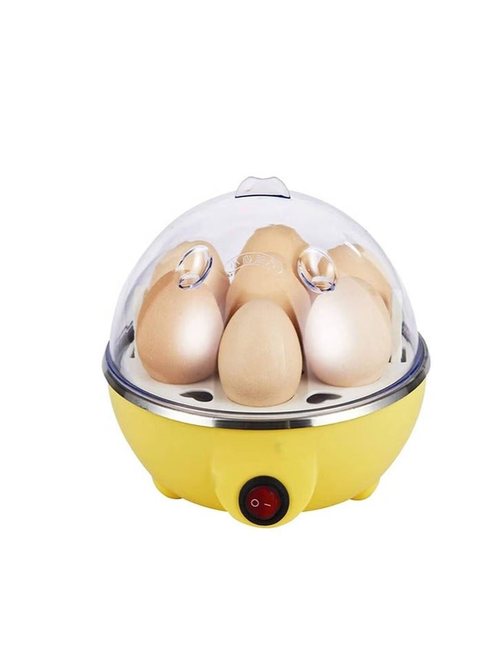 غلاية بيض صغيرة تعمل بالكهرباء من الفولاذ المقاوم للصدأ/ساخنة البيض/7 طباخ بيض/غلاية بيض كهربائية/باخرة بيض/غلاية بيض منزلية مع صينية بيض - Image 1
