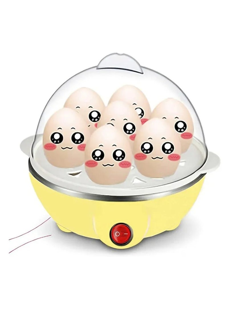 غلاية بيض صغيرة تعمل بالكهرباء من الفولاذ المقاوم للصدأ/ساخنة البيض/7 طباخ بيض/غلاية بيض كهربائية/باخرة بيض/غلاية بيض منزلية مع صينية بيض - Image 3