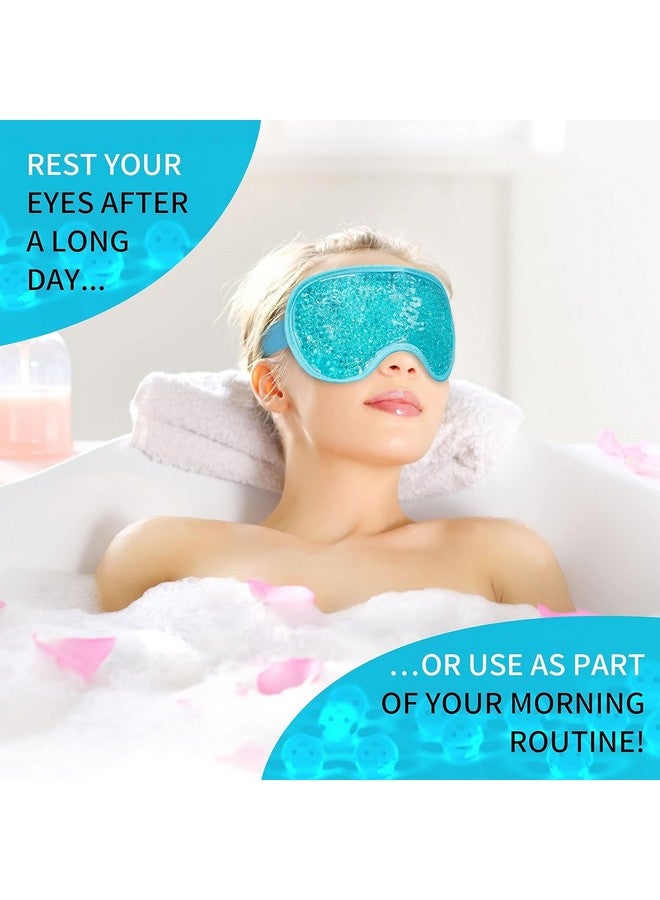 HOMEZZA Cooling Gel Eye Mask for Dark Circles, Puffy Eyes & Dryness | Reversible Beaded Eye Mask for Men & Women | Cold Compress Eye Pads with Adjustable Strap for Sleeping, Relaxation & Redness Relief - Image 4