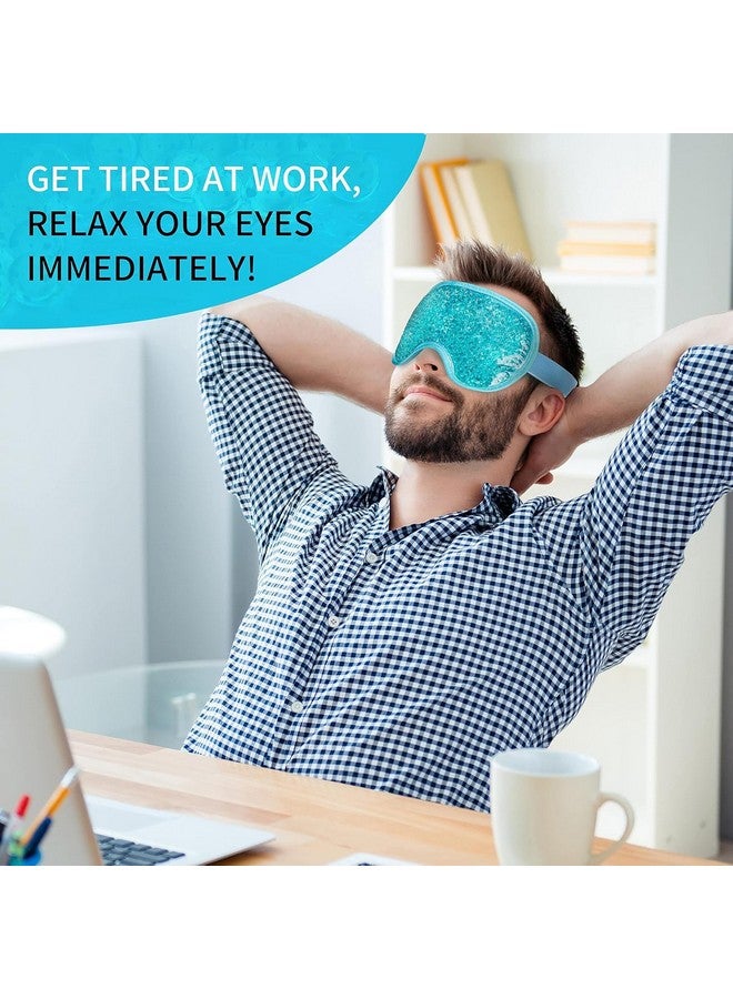 HOMEZZA Cooling Gel Eye Mask for Dark Circles, Puffy Eyes & Dryness | Reversible Beaded Eye Mask for Men & Women | Cold Compress Eye Pads with Adjustable Strap for Sleeping, Relaxation & Redness Relief - Image 5