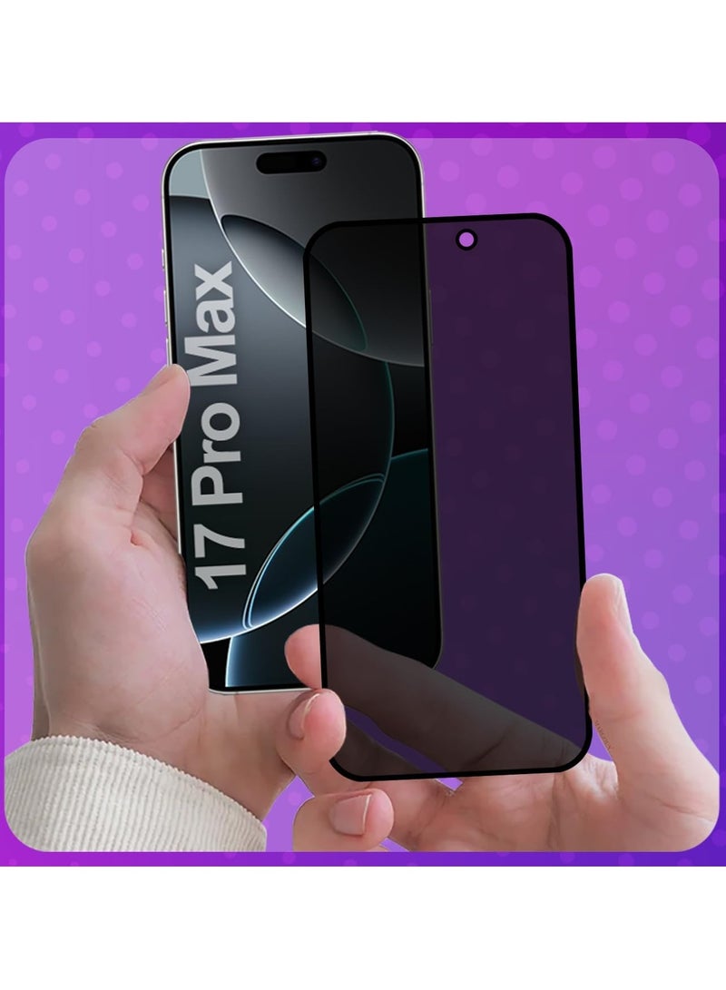 MIGOFAST IPhone 17 Pro Max Screen Protector Privacy Tempered Glass, 9H Hardness, Anti-Spy, Anti-Fingerprint, Scratch-Resistant  iP 17 Pro Max - Image 4