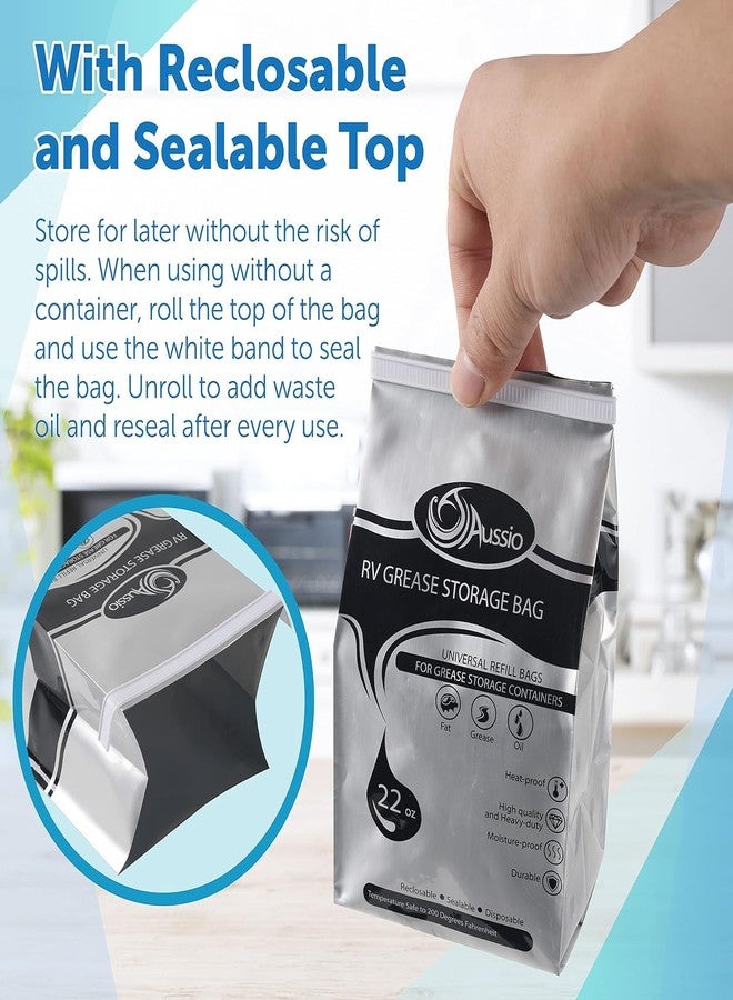 Aussio (15 Pack) Disposable Grease Storage Bags for Cooking Oil, Disposal RV Grease Bags for Kitchen Cooking - Temperature Up to 200℉ - Image 5
