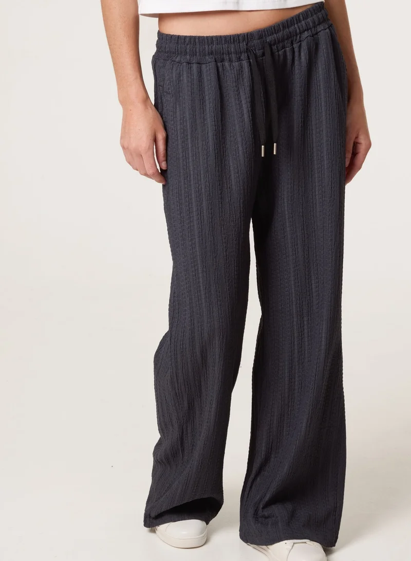 Blue Vanilla Striped Pull-on Trousers