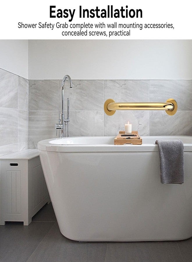 Beufee Grab Bars for Shower,Bathroom Safety Handle 12 Inch Stainless Steel Bath Handle Bathroom Balance Bar Bathroom Tub Toilet Handrail Grab Shower Handle for Elderly Seniors Handicap Accessibility - Image 2