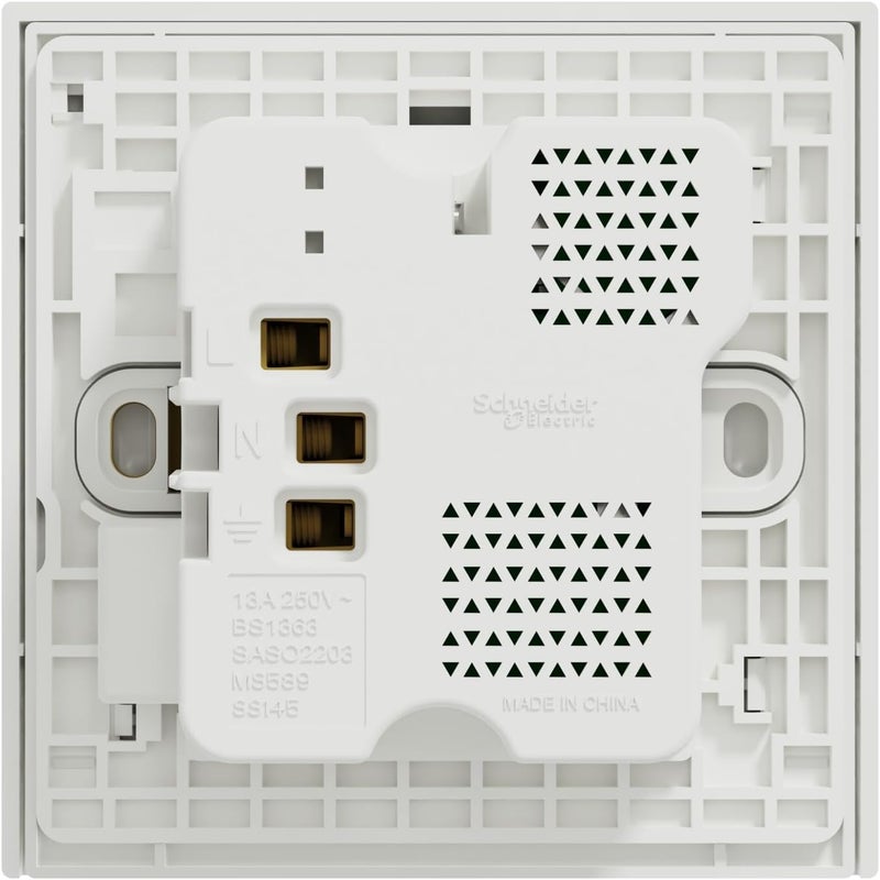 Schneider Electric Vivace 1 Gang Switched Socket with USB A+C - Image 5