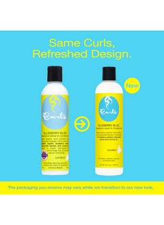 كيرلز بلسم Curls Blueberry Bliss Reparative Leave In - 8 أونصة، يساعد على إصلاح التلف ومنع التكسر، بلسم للشعر المجعد والمموج والمتعرج  - Image 2