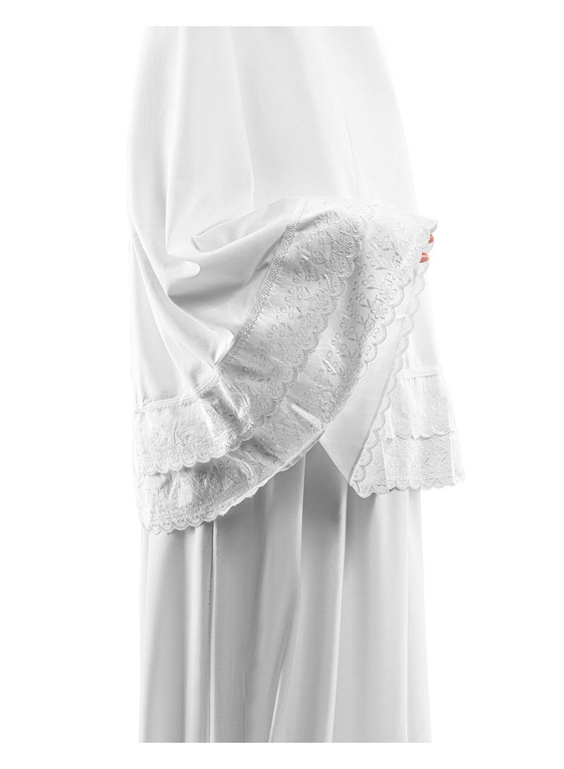 ملابس صلاة دانتيل بيضاء  - Image 2