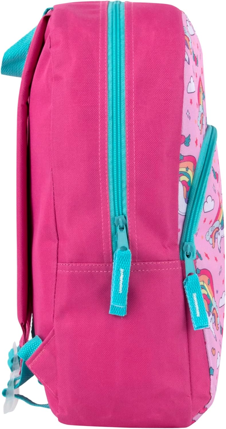 Trailmaker 15 Inch Kids Backpacks for Preschool, Kindergarten, Elementary School Boys and Girls with Padded Straps (Rainbow Unicorn Magic) - Image 4