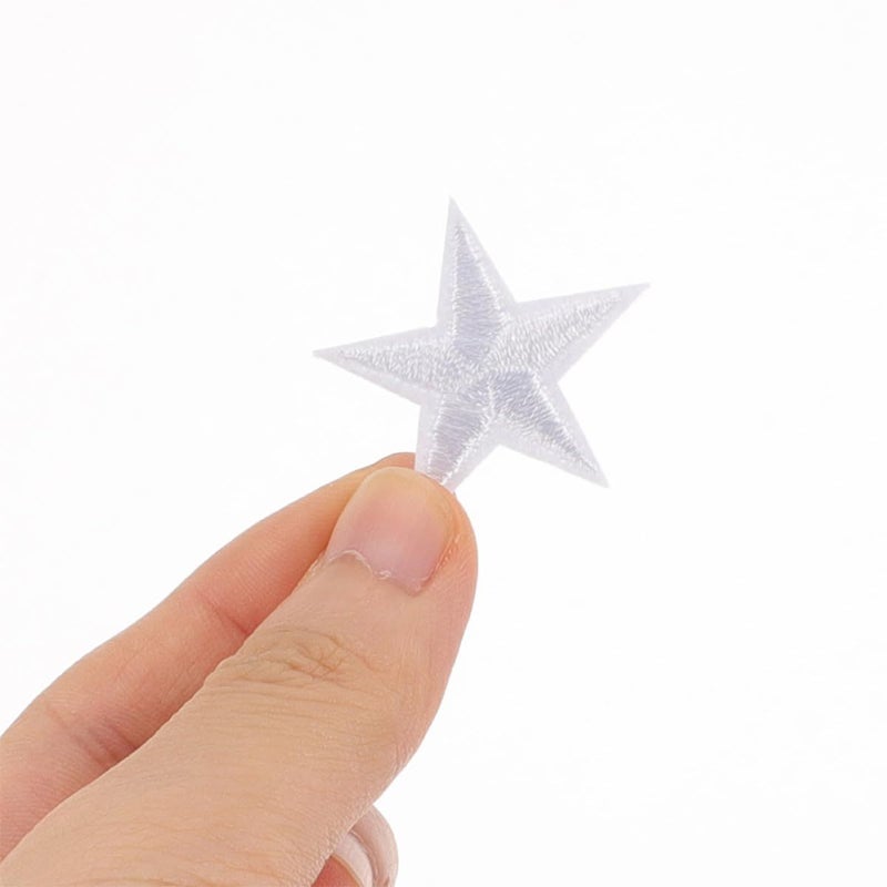 White Celestial Iron On Embroidery Patches 50 Pcs For Jackets Shoes Bags - Image 5
