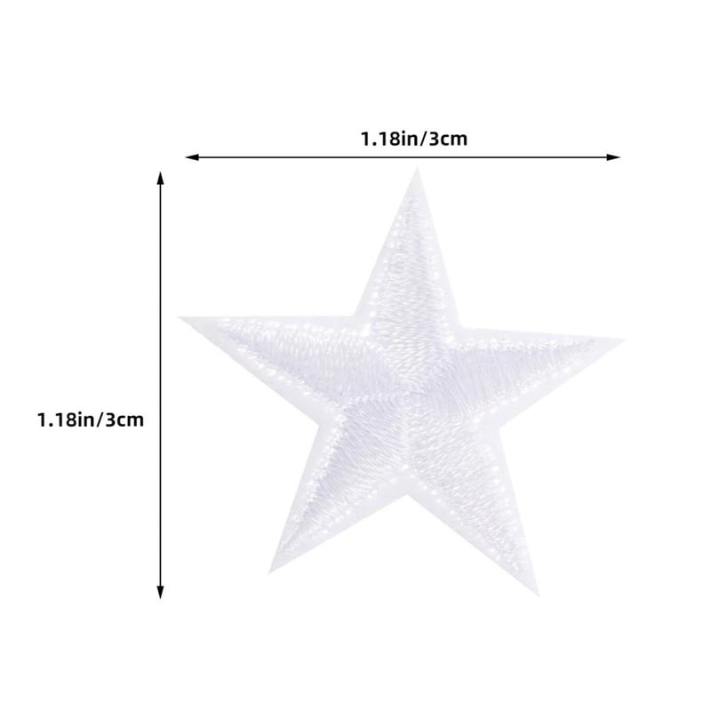 White Celestial Iron On Embroidery Patches 50 Pcs For Jackets Shoes Bags - Image 3