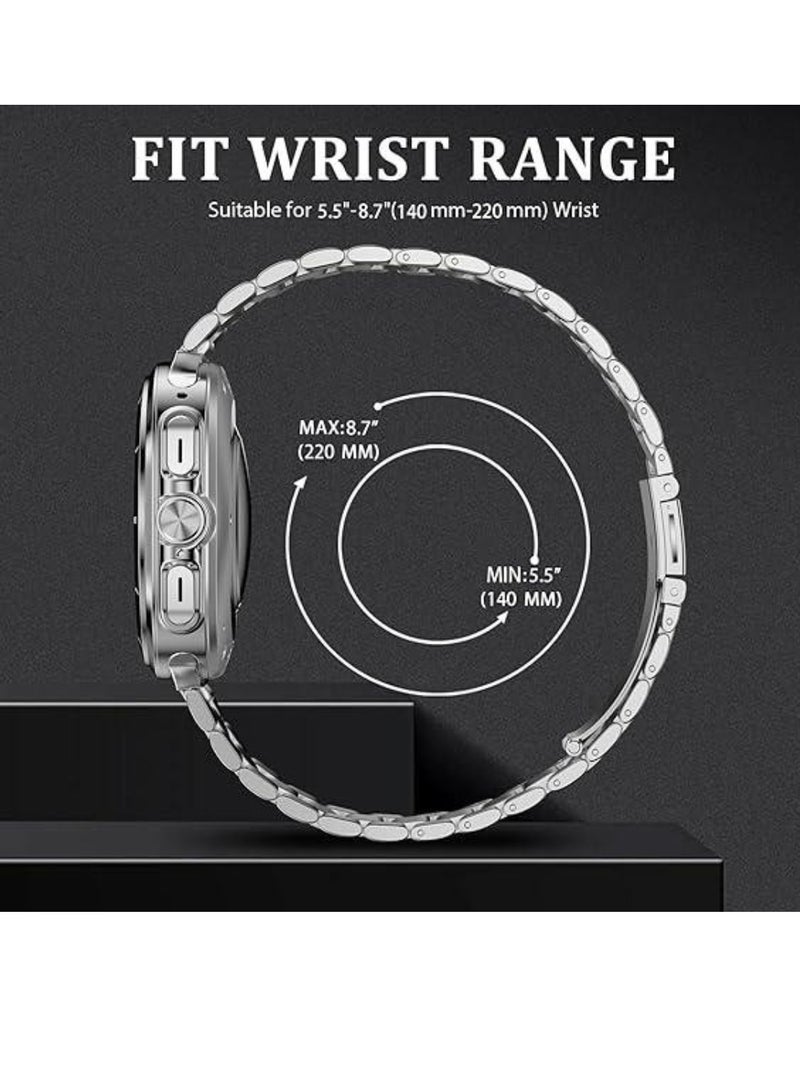 JAJEEK Stainless Steel Band for Samsung Galaxy Watch Ultra 47mm – Solid Metal, No Gap Design, Premium Replacement Wristband for Galaxy Watch Ultra Strap (2024) – Stylish Business Strap for Men & Women - Image 3