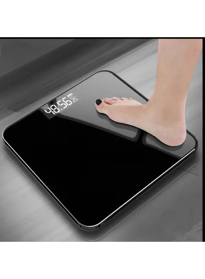 ميزان ذكي بشاشة LCD بيضاء، دقة وزن عالية، وظيفة مؤشر كتلة الجسم، وظيفة صفر، يعمل بالبطارية، محمول، متوافق مع الهواتف الذكية - Image 1