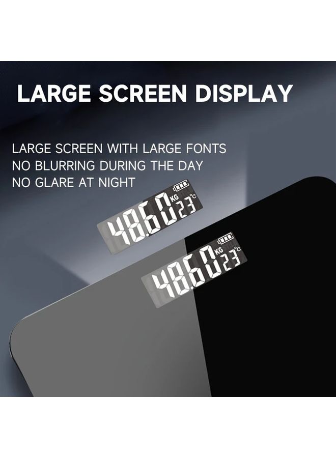 ميزان ذكي بشاشة LCD بيضاء، دقة وزن عالية، وظيفة مؤشر كتلة الجسم، وظيفة صفر، يعمل بالبطارية، محمول، متوافق مع الهواتف الذكية - Image 5