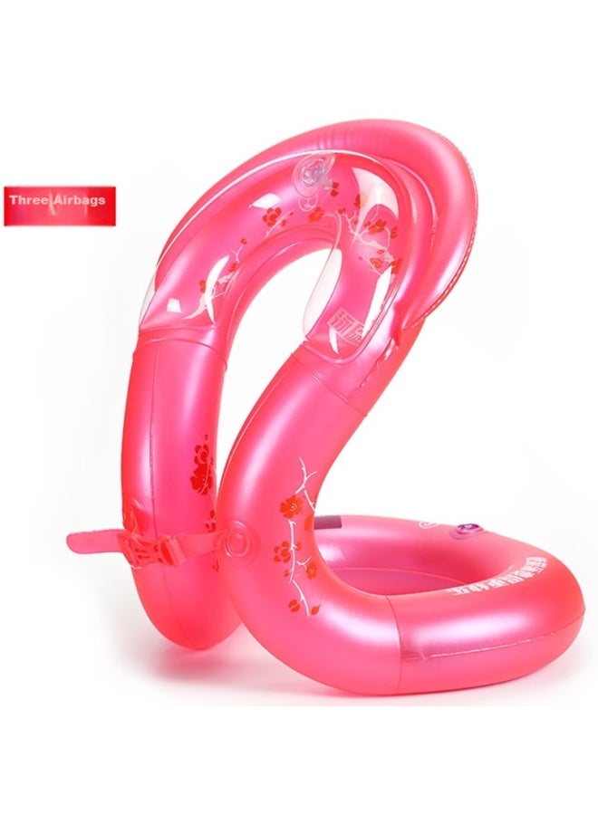 Swimming Fun Yonglebao 7th Generation Snake-shaped Swim Ring, For Children To Adults, Inflatable Toy, Size M Red, Double/3 Air Chambers Randomly Sent - Image 4