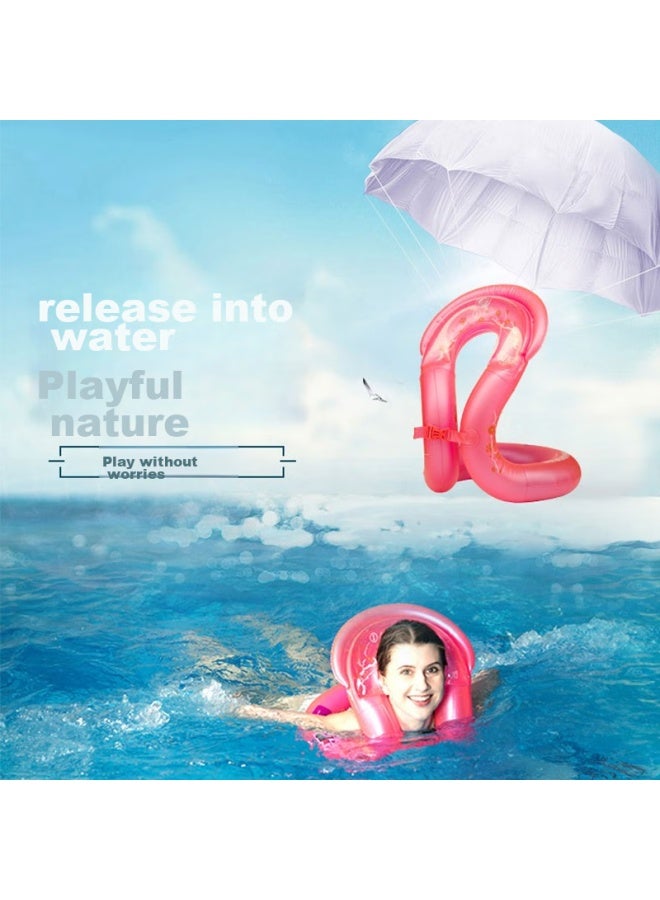 Swimming Fun Yonglebao 7th Generation Snake-shaped Swim Ring, For Children To Adults, Inflatable Toy, Size M Red, Double/3 Air Chambers Randomly Sent - Image 5