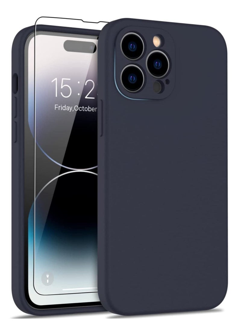 Raxoom iPhone 14 Pro Max Case with Screen Protector, Protective Phone Case for iPhone 14 Pro Max 6.7" Dark Blue  - Image 1