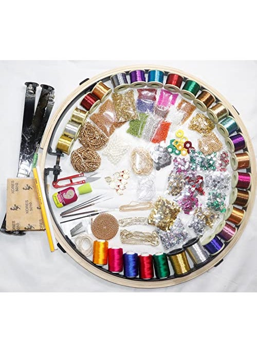 VRADAH VRADAH Embroidery Beginners 75 aari Work Products kit Money Saver Combo  - Image 2