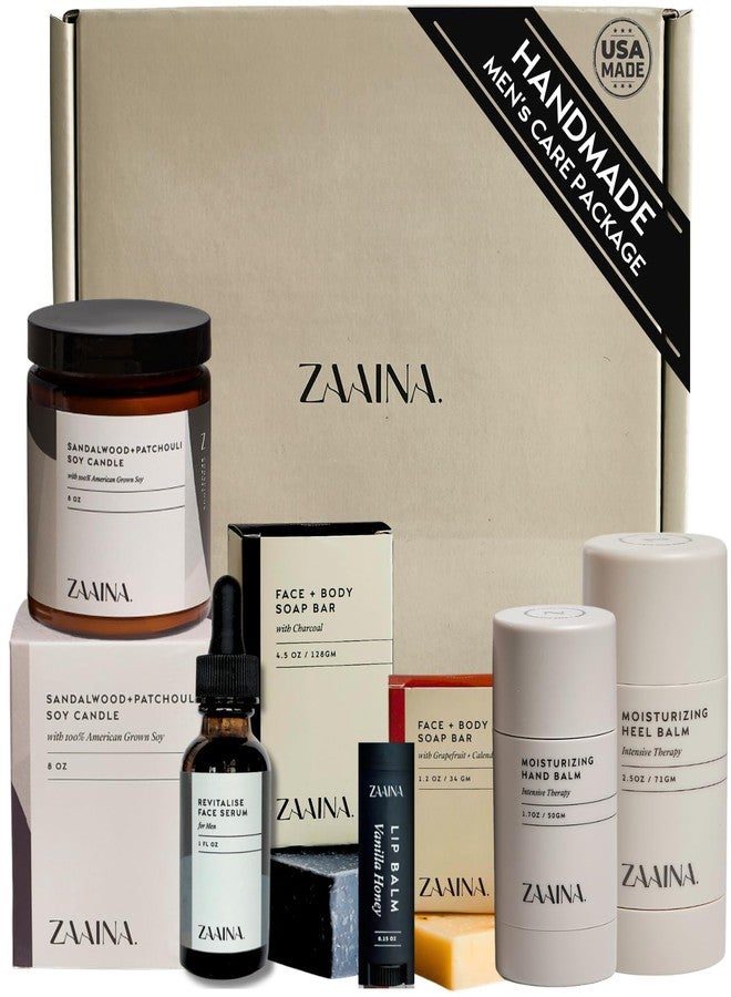 ZAAINA Men’s Care Package - Father's Day Gifts for Men, Relaxation Spa Gift Set, Luxury Natural Handmade Grooming Kit for Husband Dad Friend, Birthday Gifts for Him - Image 1