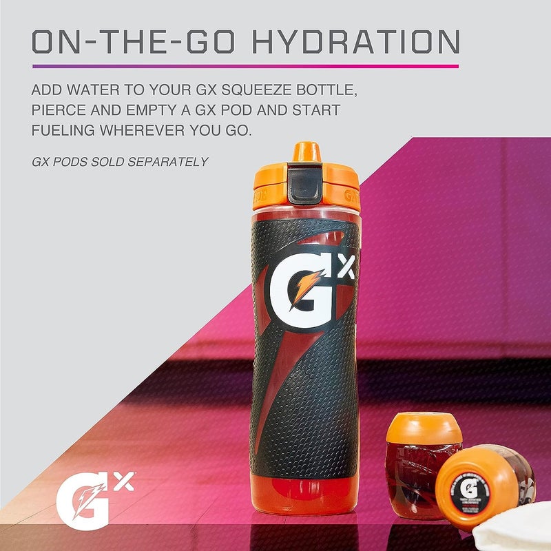 Gatorade زجاجات ضغط غير قابلة للانزلاق من غاتوريد جي إكس NFL، نظام ترطيب جي إكس، وقرون تركيز مشروب رياضي جي إكس - Image 4