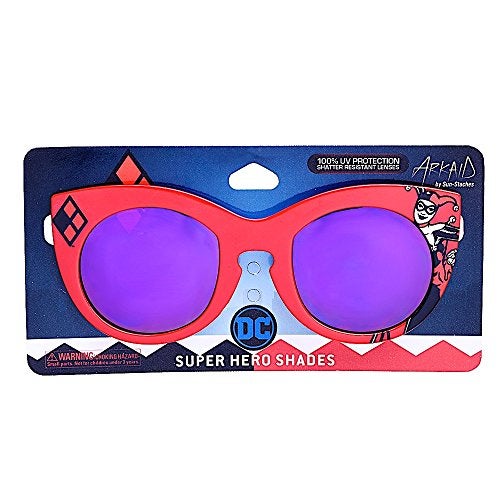 ARKAID Harley Quinn Sunglasses for Kids | DC Comics Superhero Shades with UV400 | One Size Fits Most Kids - Image 2