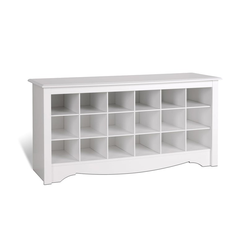 Prepac PREPAC Shoe Storage Cubbie Bench 24 x 48 x 16 White