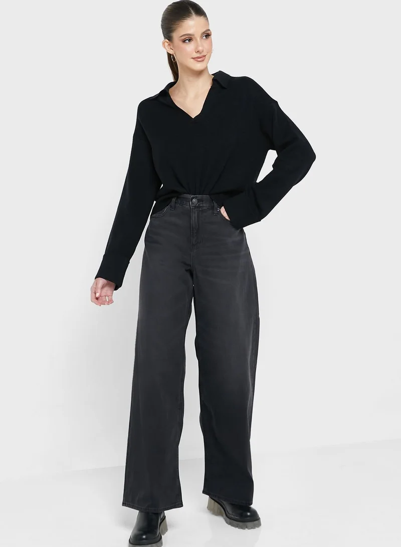 VERO MODA Polo Neck Knitted Sweater