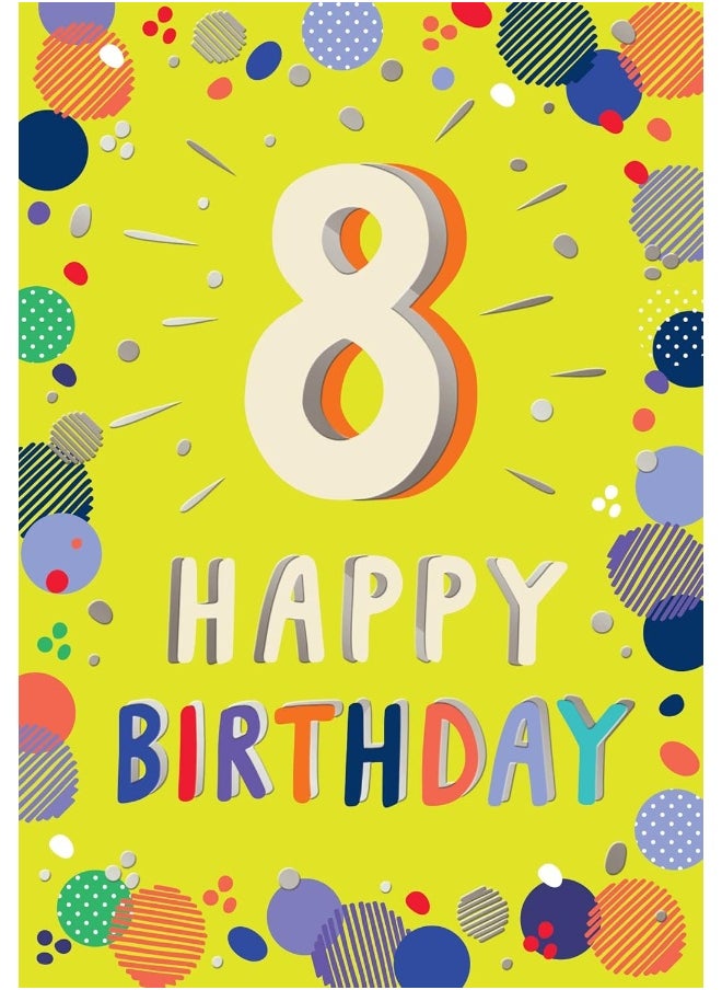 UK Greetings - UK Greetings 8 Happy Birthday Card - Image 1