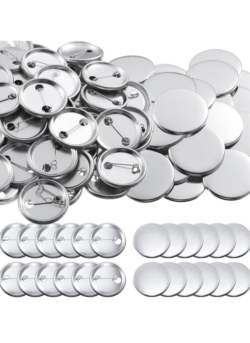 Generic - Button Badge, 300Pcs Blank Button Pin Badges Kit, Button Maker DIY Button Pins Button Pin Badge Clear Pin Back Buttons, for DIY Crafts and Children's Paper Craft Activities and More - Image 1