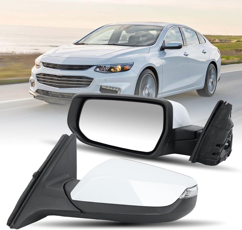 MOFOAP Driver Side View Mirror for 2016-2022 Chevrolet Malibu LT Hybrid - Heated with Turn Signal - Image 1