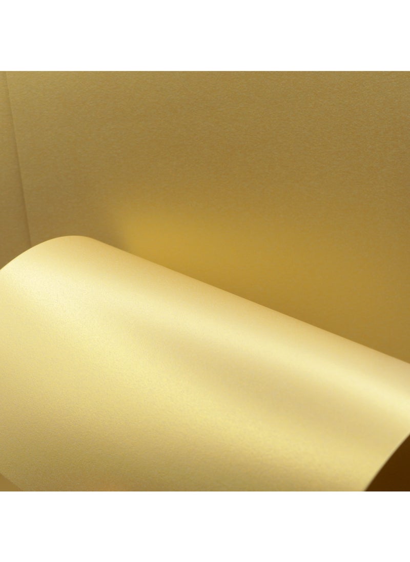 firstnock Gold Color Paper 250 GSM for Wedding Card, Invitation Card, Decoration Color Paper, Paper that Sparkles and Shines Gold Colored Paper  - Image 1
