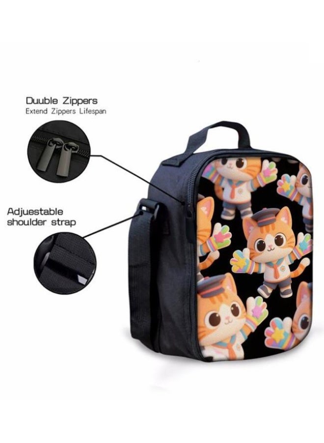 Unlock the new fashion of childish fun! Three-piece set of bags, cartoon elements for children and teenagers (students, children, friends' outings, mountain climbing, schooling, etc. can be used) - 119