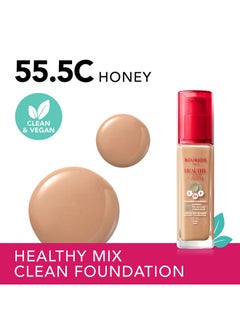 BOURJOIS PARIS كريم أساس هيلثي ميكس كلين - 55.5C - هوني، 30 مل  - Image 2