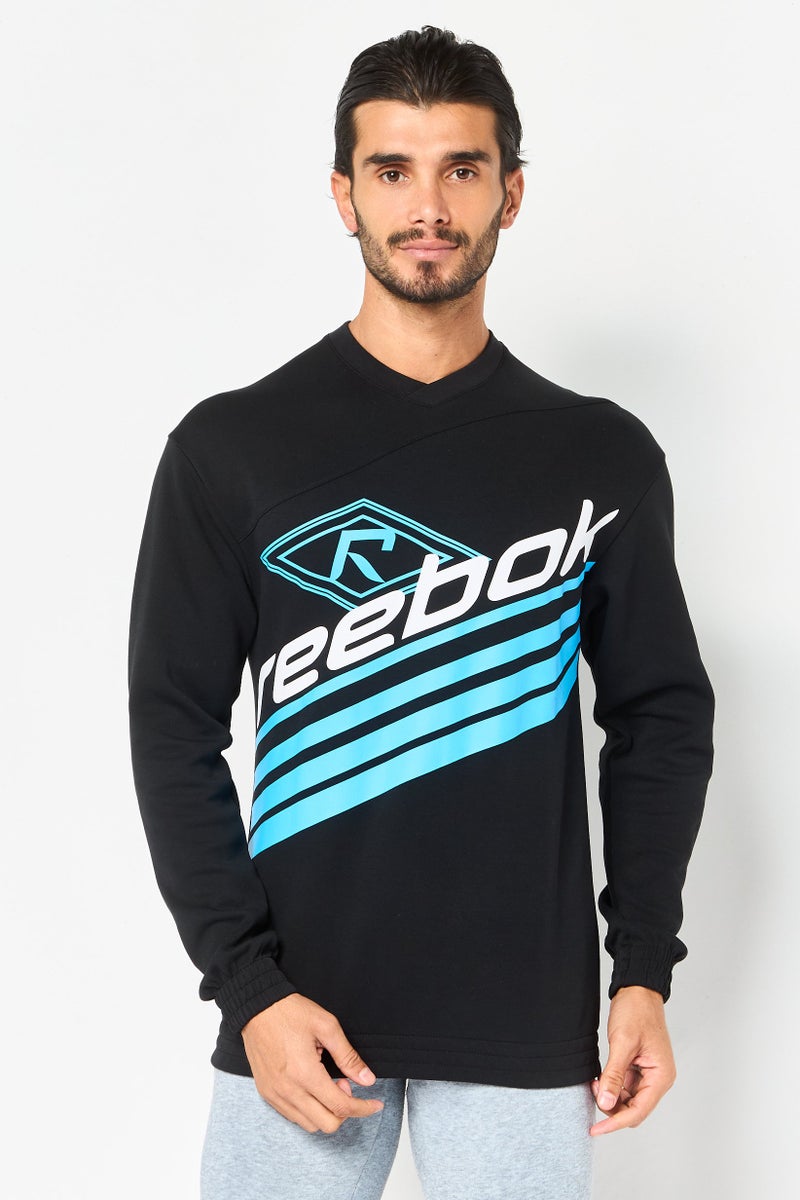 Reebok Men Sportswear Fit Long Sleeve Outdoor Sweatshirt, Black - Image 1