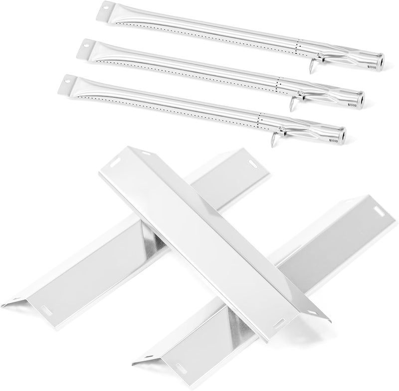 Gcostar Grill Replacement Parts for Pit Boss Pro Series 1100 Wood Pellet & Gas Combo Grill,Stainless Steel Heat Plate Burner for Pitboss pro 1100 Series 3 Burner Combo Pellet Grill. - Image 1