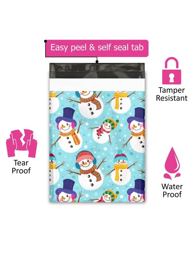 Pro Supply Global 10x13 (100) Snowman Designer Poly Mailers Shipping Envelopes Premium Printed Bag - Image 2