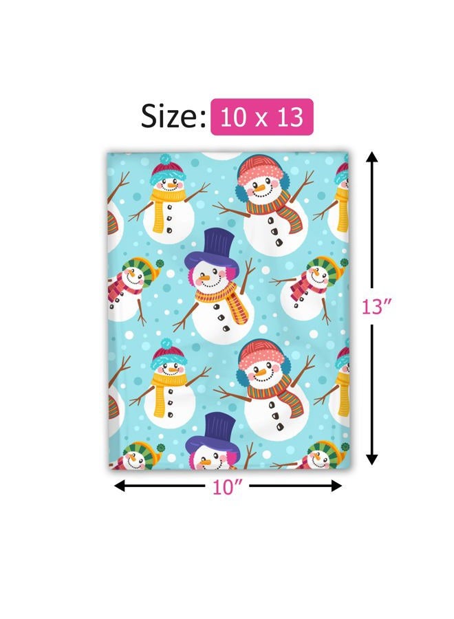 Pro Supply Global 10x13 (100) Snowman Designer Poly Mailers Shipping Envelopes Premium Printed Bag - Image 4